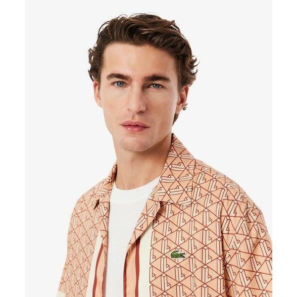 LACOSTE モノグラム オープンカラーシャツ S LACOSTE（ラコステ） モノグラムオープンカラーシャツ : タカシマヤ