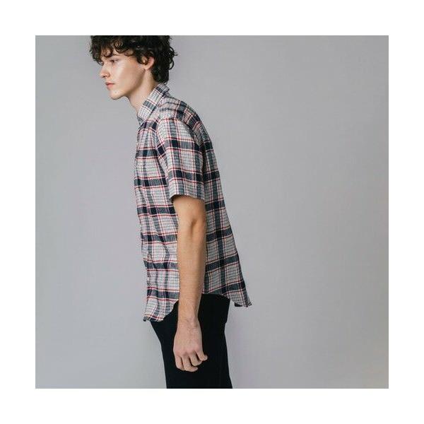 LACOSTE / ラコステ リネンチェックショートスリーブボタン