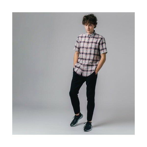 LACOSTE / ラコステ リネンチェックショートスリーブボタン