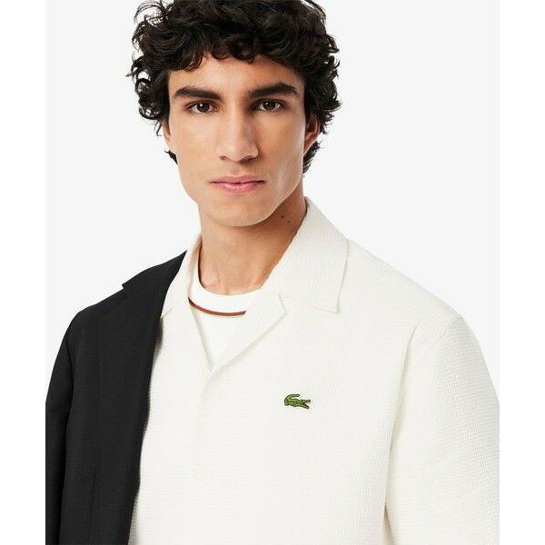LACOSTE / ラコステ ワッフルニットオープンカラーシャツ