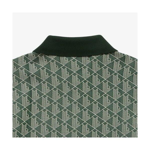 【LACOSTE 】モノグラムポロシャツ Lサイズ LACOSTE ラコステ モノグラム ジャカード ポロシャツ DH0073/DH1417