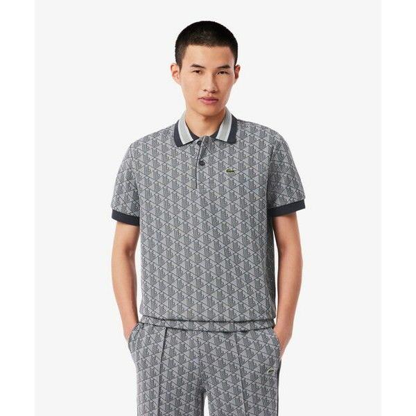 LACOSTE（ラコステ） モノグラムジャカード半袖ポロシャツ