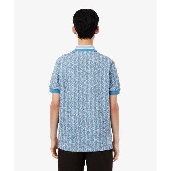 LACOSTE（ラコステ） モノグラムジャカード半袖ポロシャツ