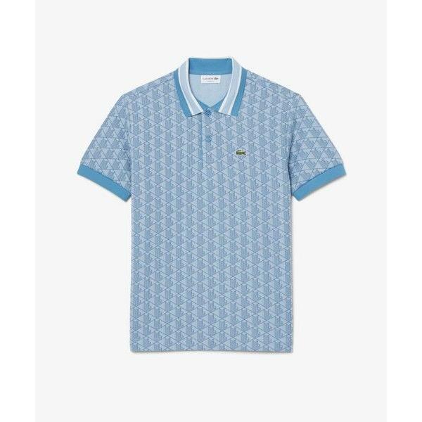 LACOSTE（ラコステ） モノグラムジャカード半袖ポロシャツ