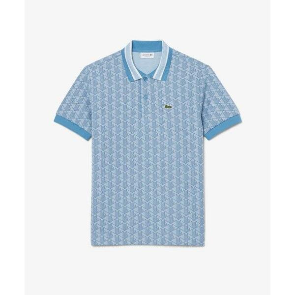 LACOSTE（ラコステ） モノグラムジャカード半袖ポロシャツ