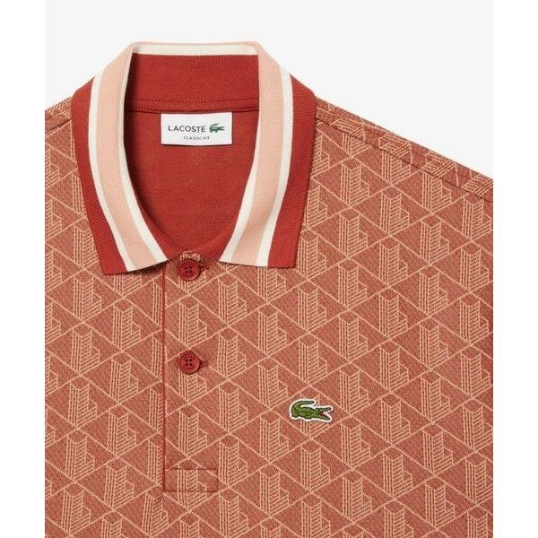 LACOSTE / ラコステ モノグラムジャカード半袖ポロシャツ LACOSTE / ラコステ モノグラムジャカード半袖ポロシャツ