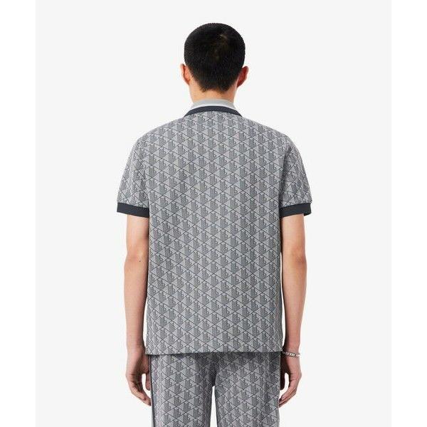 LACOSTE（ラコステ） モノグラムジャカード半袖ポロシャツ