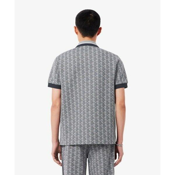 LACOSTE（ラコステ） モノグラムジャカード半袖ポロシャツ