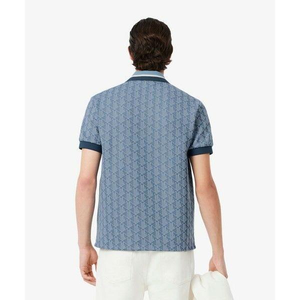 LACOSTE / ラコステ モノグラムジャカード半袖ポロシャツ LACOSTE / ラコステ モノグラムジャカード半袖ポロシャツ
