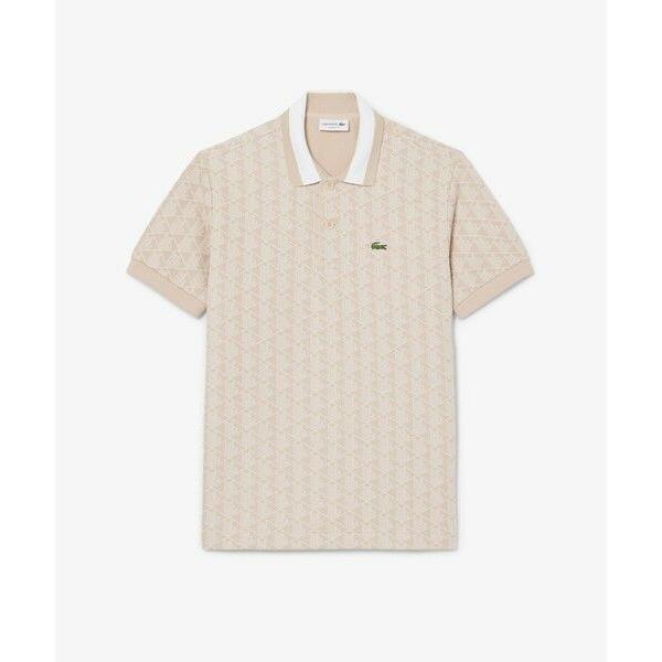 LACOSTE（ラコステ） モノグラムジャカード半袖ポロシャツ