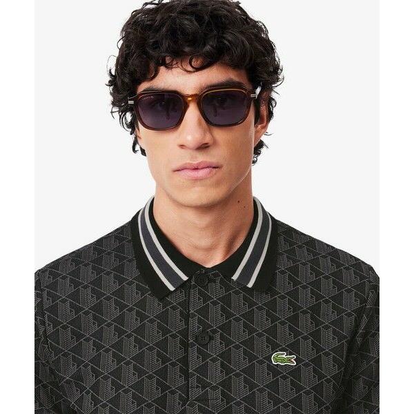 LACOSTE / ラコステ モノグラムジャカード半袖ポロシャツ