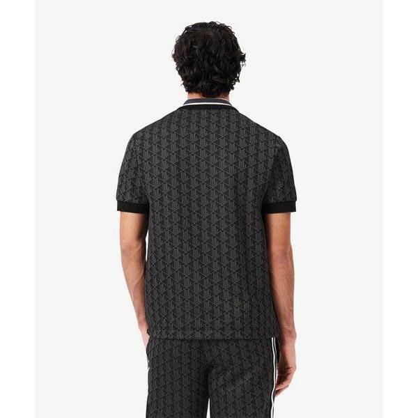 ラコステ　モノグラム　ポロシャツ　Tシャツ LACOSTE（ラコステ） モノグラムジャカード半袖ポロシャツ