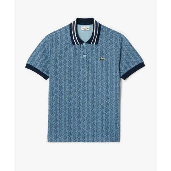 LACOSTE（ラコステ） モノグラムジャカード半袖ポロシャツ