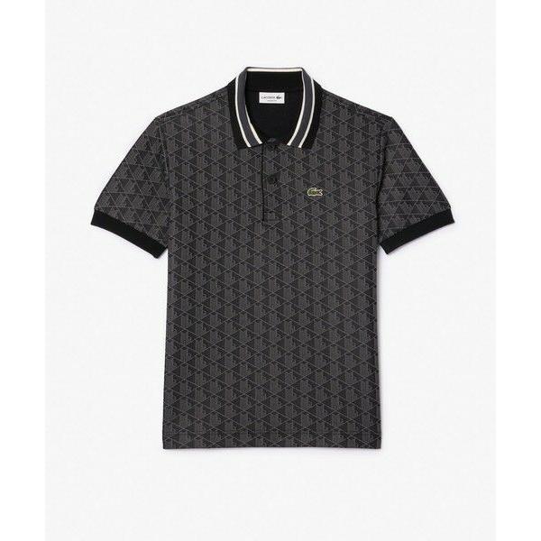 LACOSTE / ラコステ モノグラムジャカード半袖ポロシャツ LACOSTE / ラコステ モノグラムジャカード半袖ポロシャツ