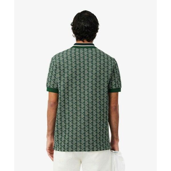 LACOSTE（ラコステ） モノグラムジャカード半袖ポロシャツ