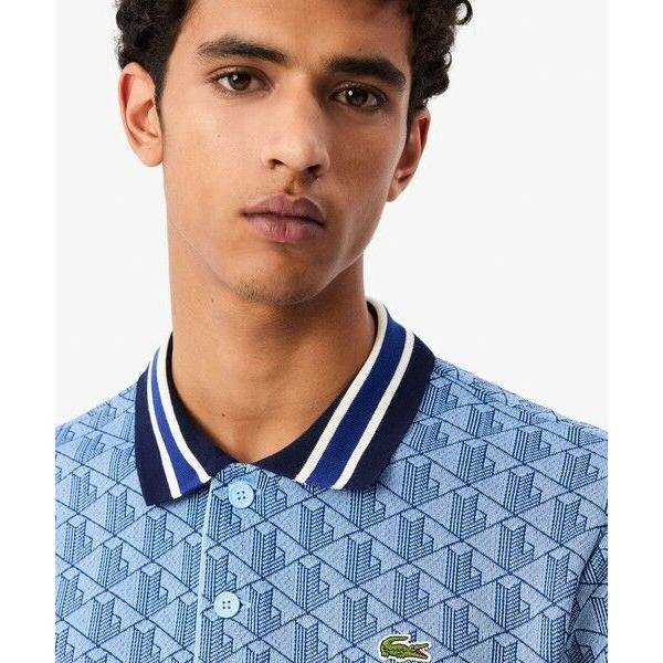 LACOSTE / ラコステ モノグラムジャカード半袖ポロシャツ LACOSTE / ラコステ モノグラムジャカード半袖ポロシャツ