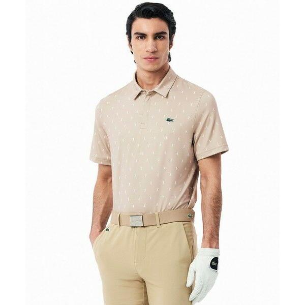ラコステ UVカット ミニマム総柄比翼仕立て ウルトラドライ ポロ17,600円 LACOSTE（ラコステ） UVカット ミニマム総柄プリント 比翼仕立て