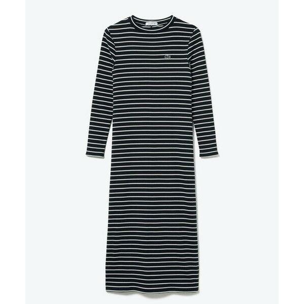 LACOSTE（ラコステ） コットンリブニットドレス / ニットワンピース