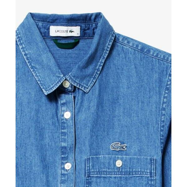 LACOSTE（ラコステ） ウエストベルト デニムシャツドレス ワンピース