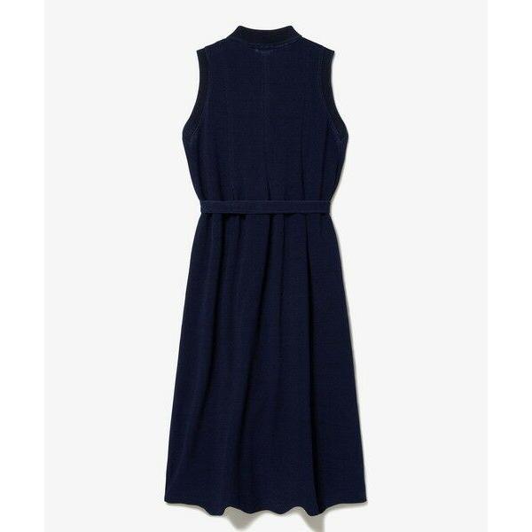 LACOSTE / ラコステ インディゴノースリーブポロドレス マキシ丈