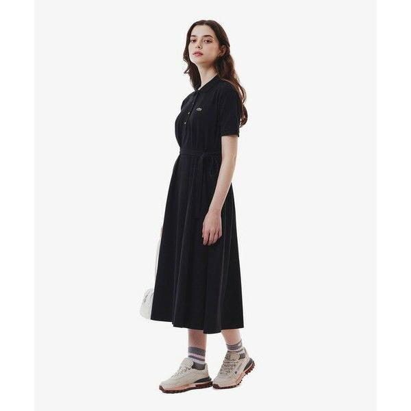 LACOSTE / ラコステ 鹿の子地マキシ丈ドレス ポロワンピース