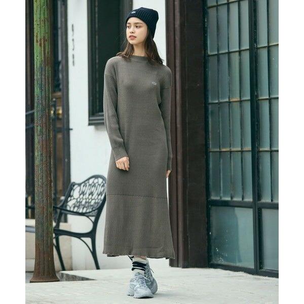 LACOSTE（ラコステ） ローウエストリブニットドレス / フレア