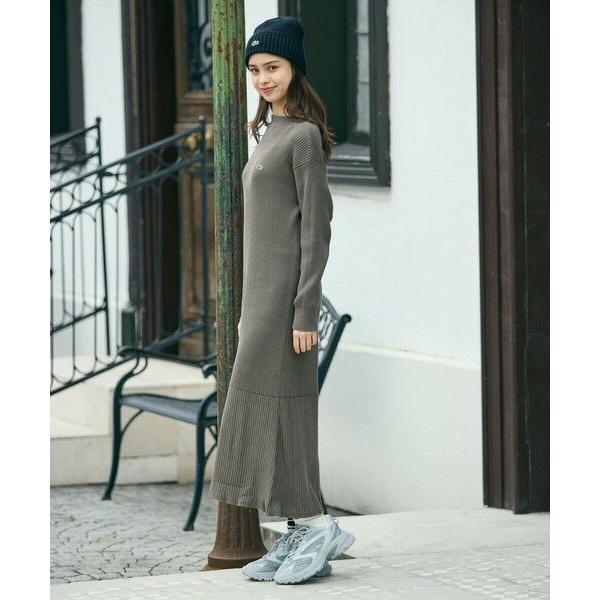 LACOSTE（ラコステ） ローウエストリブニットドレス / フレア
