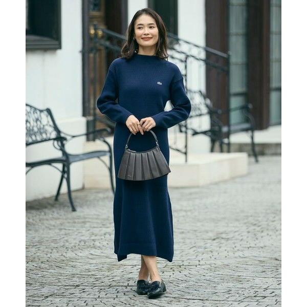 LACOSTE（ラコステ） ローウエストリブニットドレス / フレア