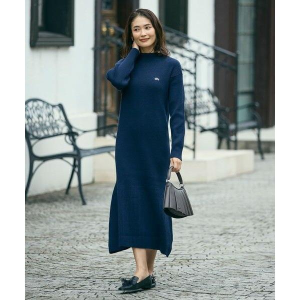 LACOSTE（ラコステ） ローウエストリブニットドレス / フレア
