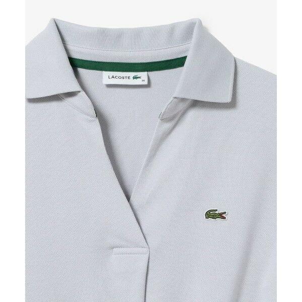 LACOSTE / ラコステ スキッパーネックポロドレス / マキシ丈フレアワンピースの画像