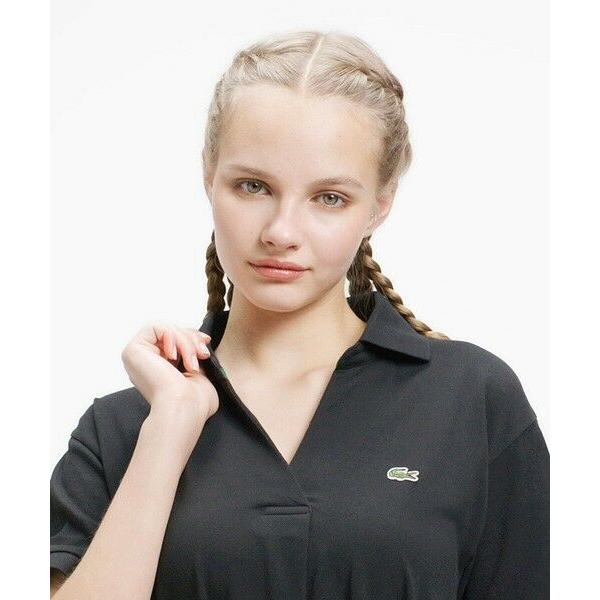LACOSTE / ラコステ スキッパーネックポロドレス / マキシ丈フレアワンピースの画像