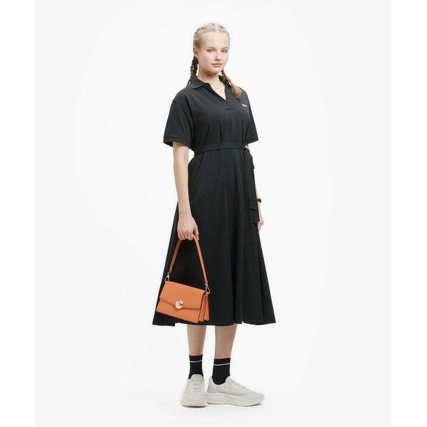 LACOSTE / ラコステ スキッパーネックポロドレス / マキシ丈フレアワンピースの画像