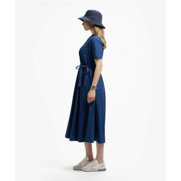 LACOSTE（ラコステ） インディゴ鹿の子ポロドレス / フレアワンピース