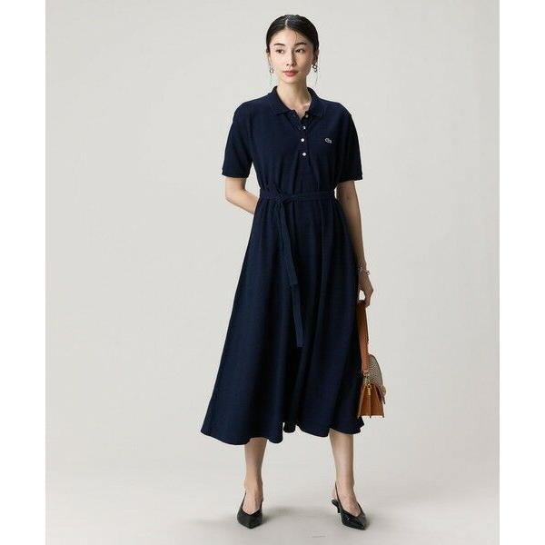 LACOSTE（ラコステ） インディゴ鹿の子ポロドレス / フレアワンピース