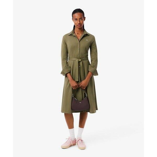 LACOSTE / ラコステ 鹿の子地ポロカラーシャツドレスの画像