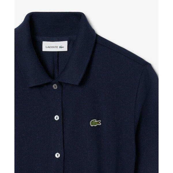 LACOSTE / ラコステ 鹿の子地ポロカラーシャツドレスの画像