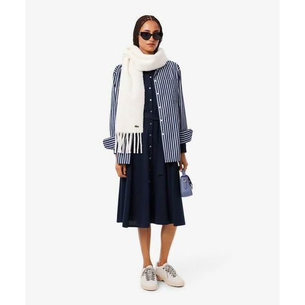 LACOSTE / ラコステ 鹿の子地ポロカラーシャツドレスの画像