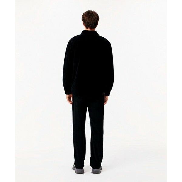 LACOSTE ブラック コーデュロイジャケットパンツ　セットアップ LACOSTE（ラコステ） ルーズフィットストレート 5ポケットコーデュロイ