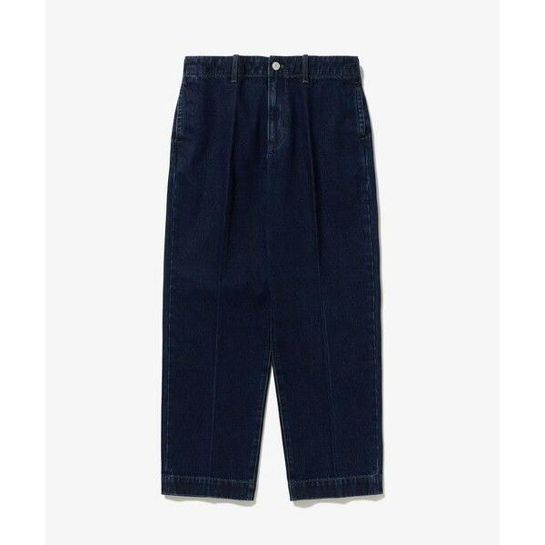 ラコステ（LACOSTE）/プリーツエフェクトデニム ワークパンツ LACOSTE（ラコステ） プリーツエフェクトデニム ワークパンツ