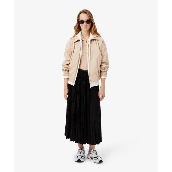 LACOSTE / ラコステ ネームジャカード ウエストプリーツロングスカートの画像