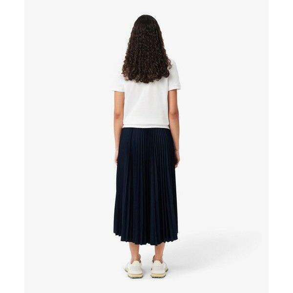 LACOSTE / ラコステ ネームジャカード ウエストプリーツロングスカートの画像