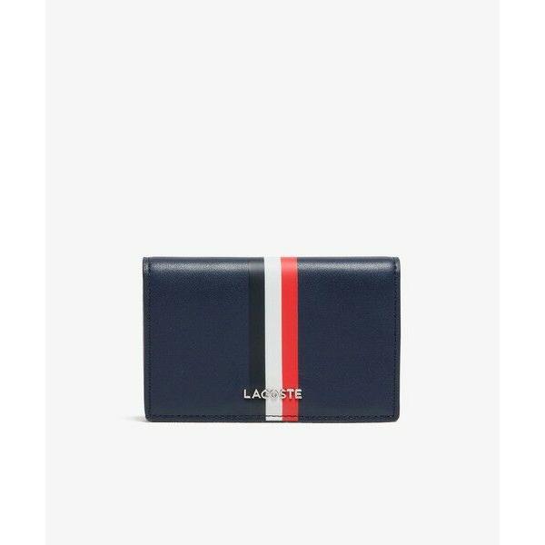 LACOSTE / ラコステ トリコロールプリントレザーカードケース | LACOSTE