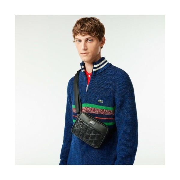 LACOSTE モノグラム レザーモノグラムリポーターバッグ LACOSTE / ラコステ モノグラム レザーモノグラムリポーター