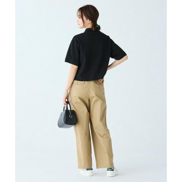 LACOSTE（ラコステ） ヘビーウェイト鹿の子 ワイド クロップド丈 半袖