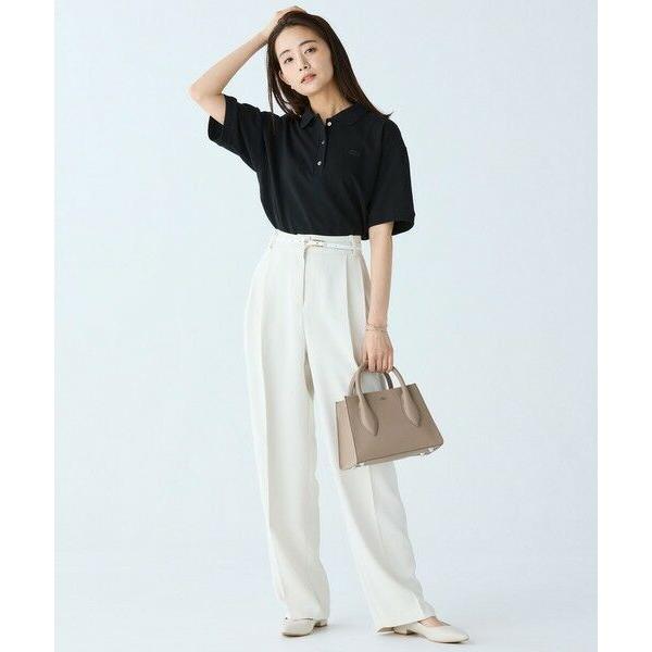 LACOSTE（ラコステ） ヘビーウェイト鹿の子 ワイド クロップド丈 半袖