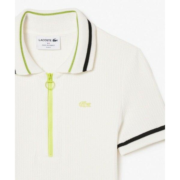 LACOSTE（ラコステ） ワッフルピケ ハーフジップポロシャツ