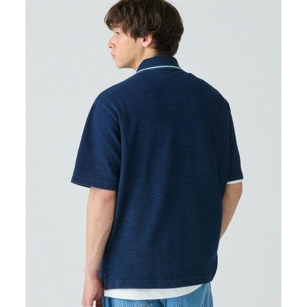 LACOSTE（ラコステ） 配色リブニットインディゴポロシャツ
