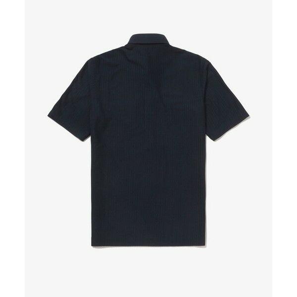 LACOSTE（ラコステ） 鹿の子地切り替え同色ストライプボタンダウン