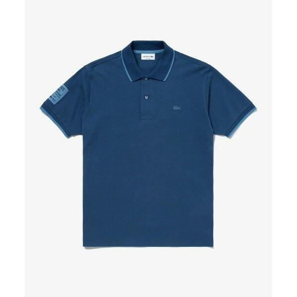 LACOSTE / ラコステ スリーブネームパッチ 配色ライン鹿の子地