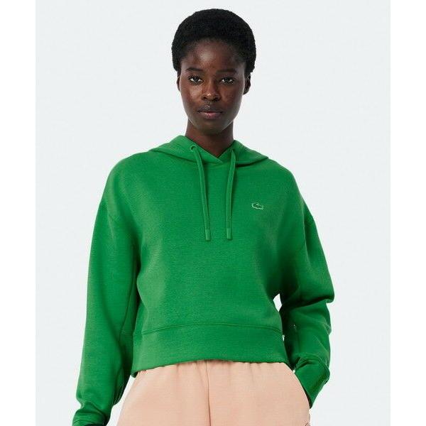 【新品】ラコステ、ロングスウェットパーカー LACOSTE（ラコステ） ワイド＆クロップドフードスウェットパーカー